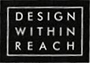 A Design Within Reach logo with white lettering on a black background.